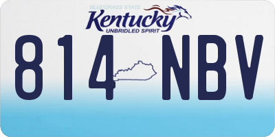 KY license plate 814NBV