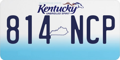 KY license plate 814NCP