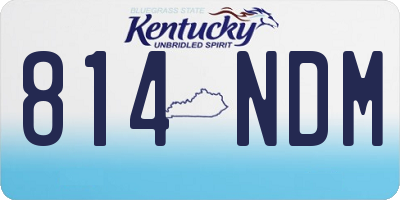 KY license plate 814NDM