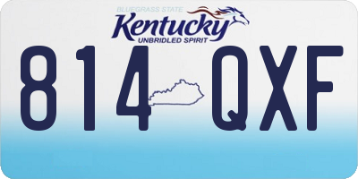 KY license plate 814QXF
