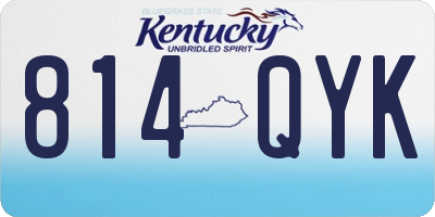 KY license plate 814QYK