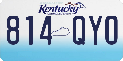 KY license plate 814QYO