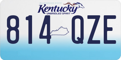 KY license plate 814QZE