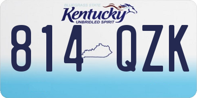 KY license plate 814QZK