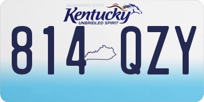 KY license plate 814QZY