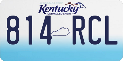 KY license plate 814RCL