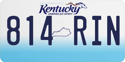 KY license plate 814RIN