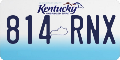 KY license plate 814RNX
