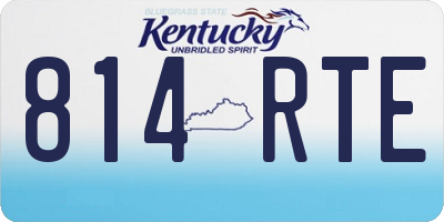 KY license plate 814RTE