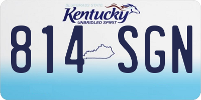 KY license plate 814SGN