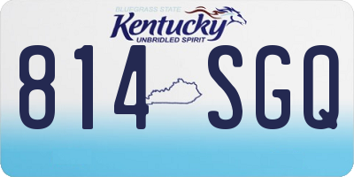 KY license plate 814SGQ