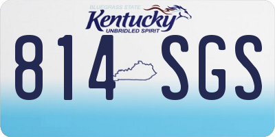 KY license plate 814SGS