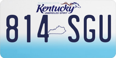 KY license plate 814SGU