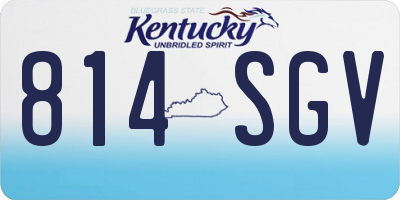 KY license plate 814SGV