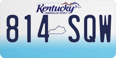 KY license plate 814SQW