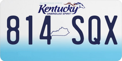 KY license plate 814SQX