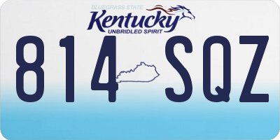 KY license plate 814SQZ