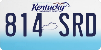 KY license plate 814SRD