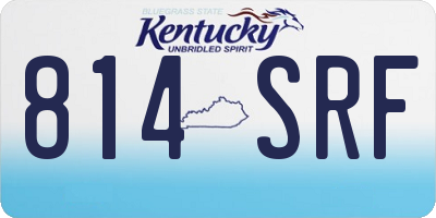 KY license plate 814SRF