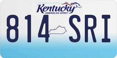 KY license plate 814SRI