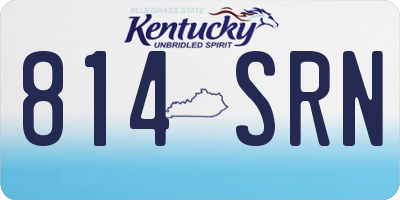 KY license plate 814SRN