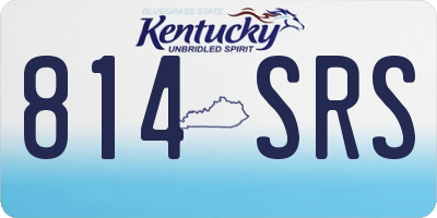 KY license plate 814SRS