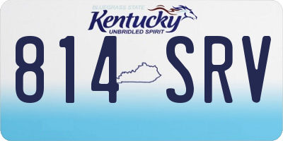 KY license plate 814SRV