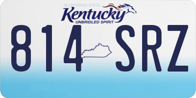 KY license plate 814SRZ