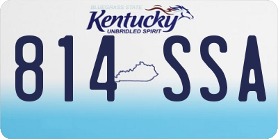 KY license plate 814SSA