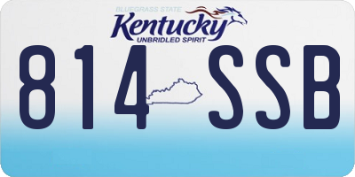 KY license plate 814SSB