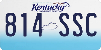 KY license plate 814SSC