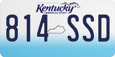 KY license plate 814SSD