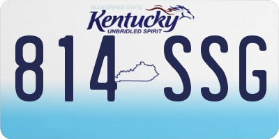 KY license plate 814SSG