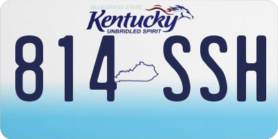 KY license plate 814SSH