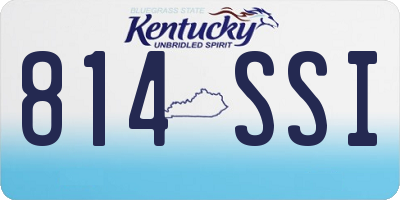 KY license plate 814SSI