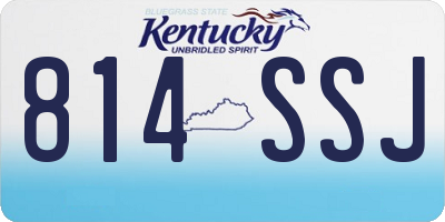KY license plate 814SSJ