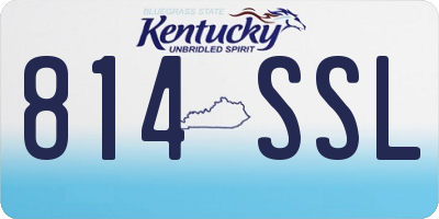 KY license plate 814SSL