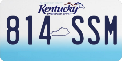 KY license plate 814SSM