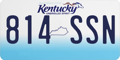 KY license plate 814SSN