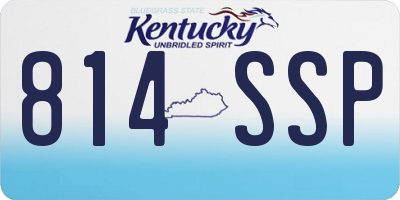 KY license plate 814SSP