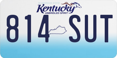 KY license plate 814SUT