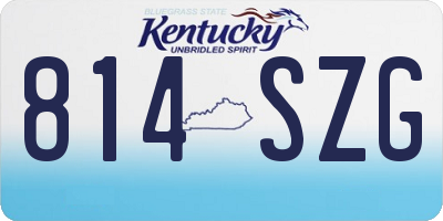 KY license plate 814SZG