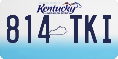 KY license plate 814TKI
