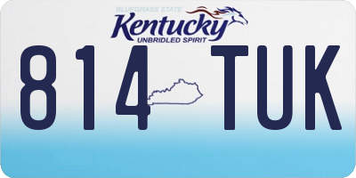 KY license plate 814TUK