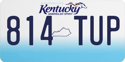 KY license plate 814TUP