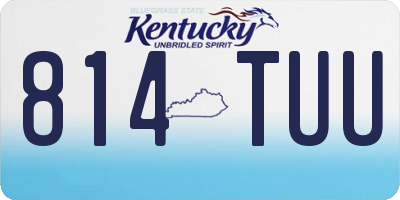 KY license plate 814TUU