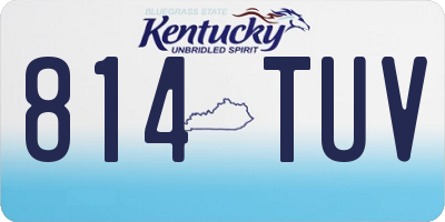 KY license plate 814TUV
