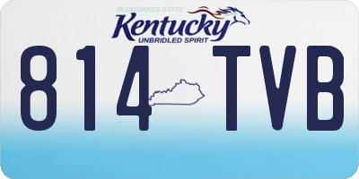 KY license plate 814TVB