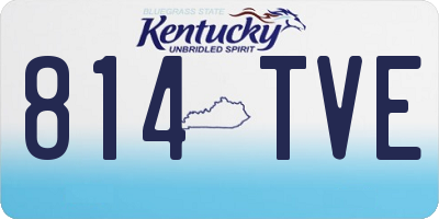 KY license plate 814TVE
