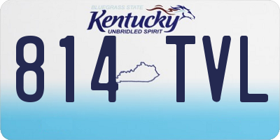 KY license plate 814TVL